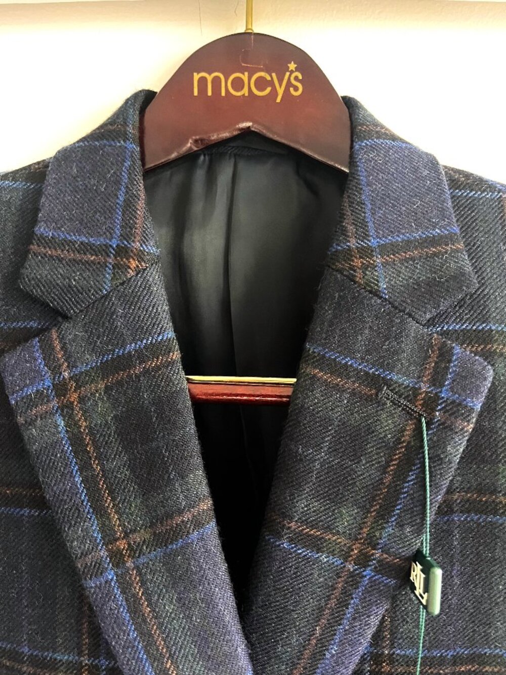 Lauren Ralph Lauren NWT Lexington Ultraflex Blue Plaid Sport Coat 44REG - Picture 3 of 8